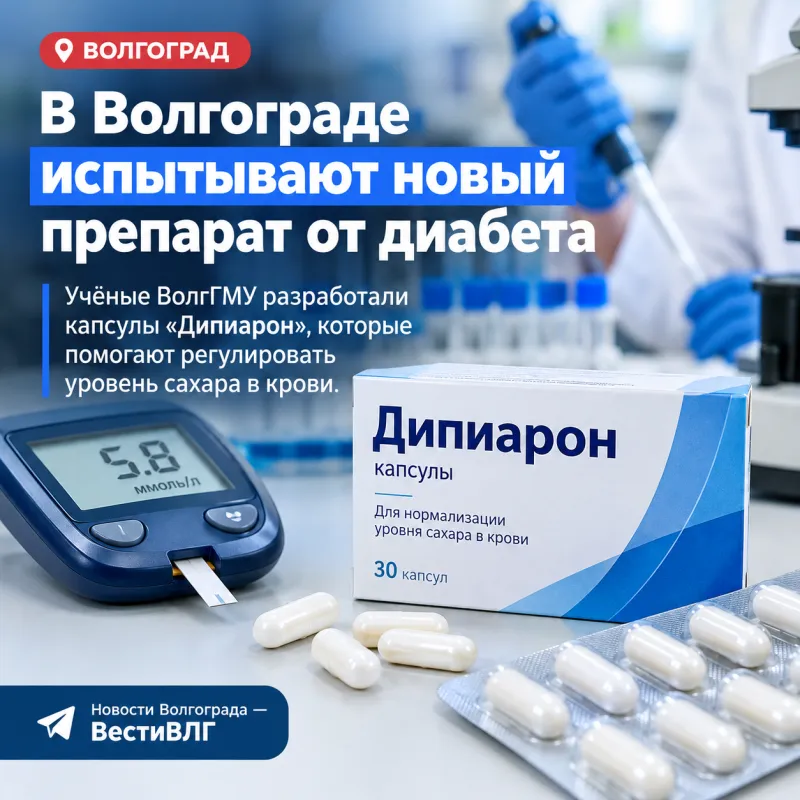 В Волгограде испытывают новый препарат от диабета «Дипиарон»