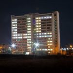 ВолГУ отметил 45-летие: на общежитии вуза зажглась юбилейная цифра