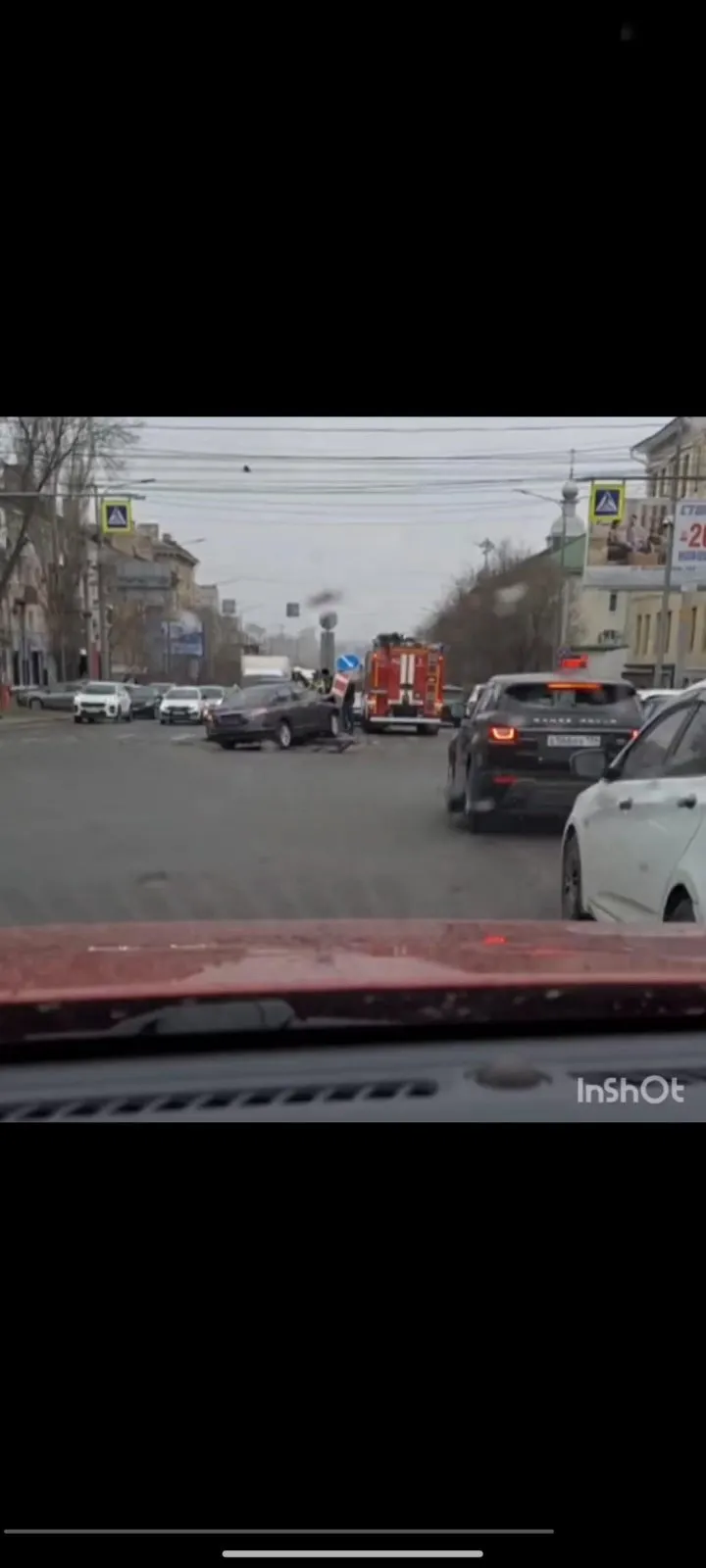Видео аварии на пересечении ул. Рокоссовского и пр-та Жукова