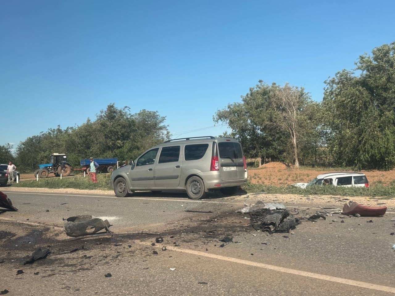 Смертельная авария на подъезде к Волжскому: столкнулись три автомобиля
