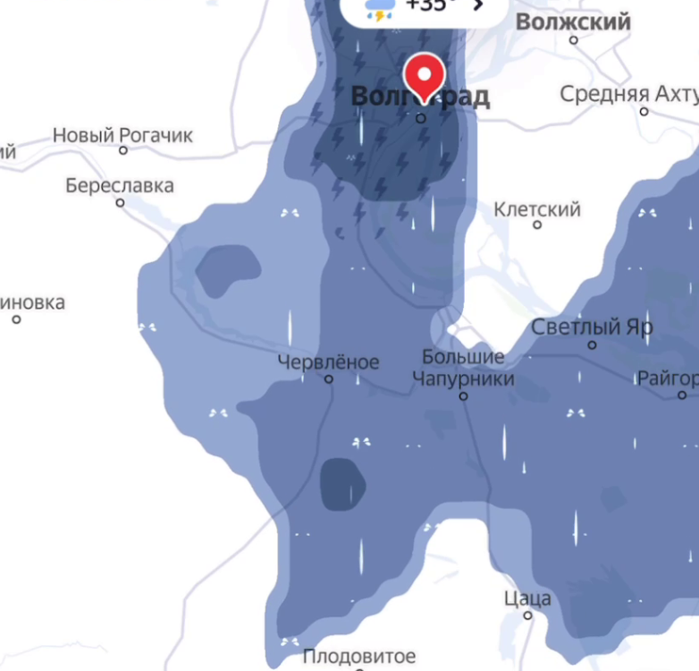 Стихия обесточила Кировский район Волгограда