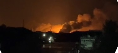 В Красноармейском районе Волгограда пожар после атаки дронов