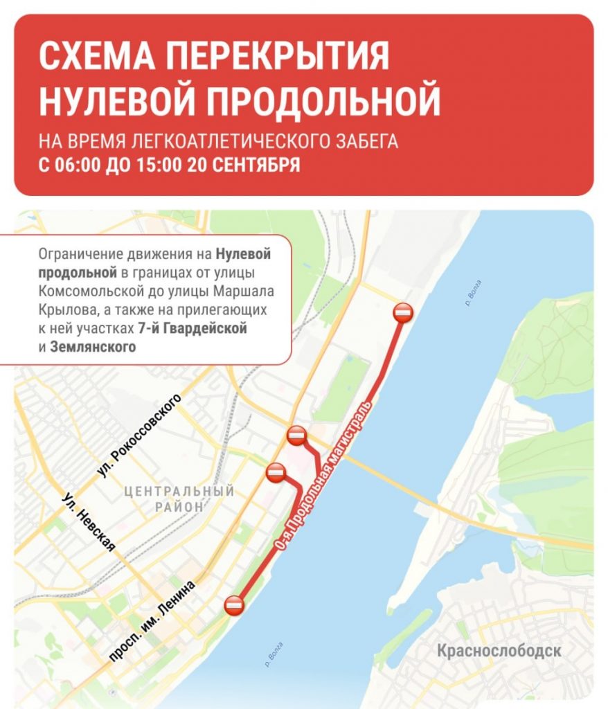 В Волгограде перекроют Нулевую продольную из-за «Кросса Нации — 2025»