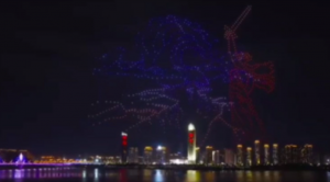 «Монумент Родина-мать появился в небе Китая на шоу дронов»