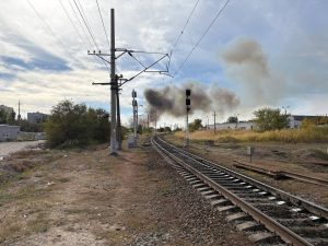 В Тракторозаводском районе загорелась сухая трава
