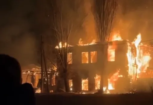 Пожар на улице Писемского в Кировском районе Волгограда