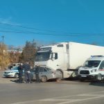 Утреннее столкновение на Хорошева: иномарка и «Лада» не поделили дорогу