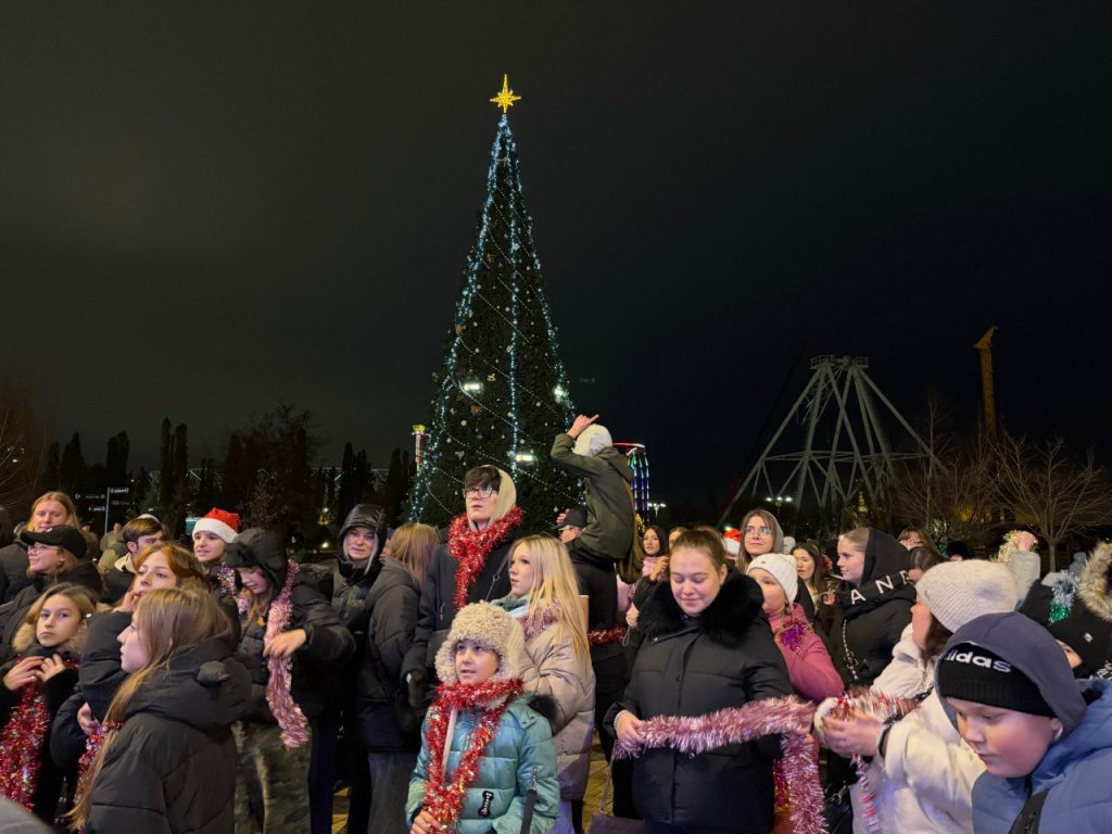 В Центральном парке культуры и отдыха Волгограда зажгли главную новогоднюю ёлку