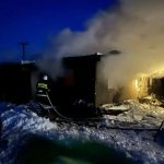 В Рудне при пожаре в хозяйственной постройке пострадал мужчина