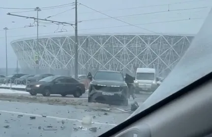 Авария возле Волгоград Арены парализовала движение к Мамаеву кургану