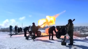 На Мамаевом кургане прогремел «Выстрел Памяти» из пушек ЗИС-3