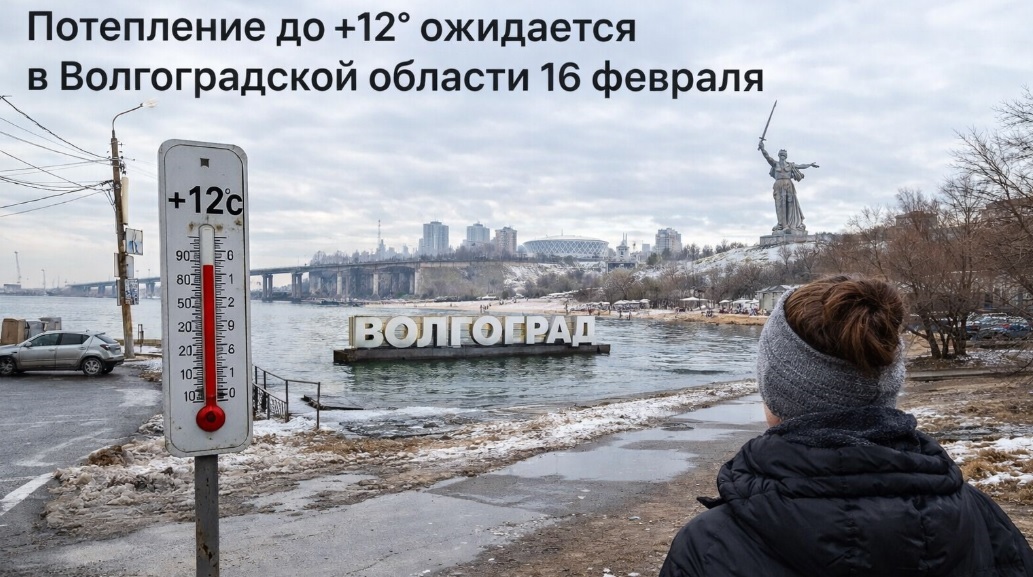 Потепление до +12 ожидается в Волгоградской области 16 февраля