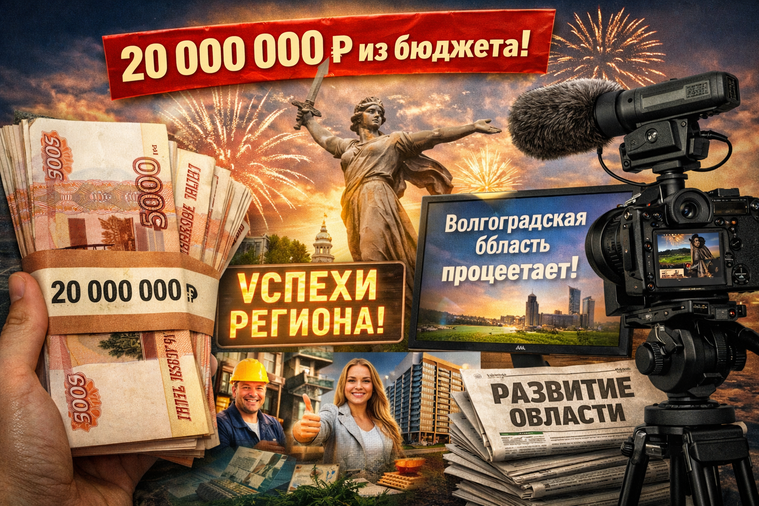 20 млн рублей потратят на «хорошие новости» о Волгоградской области