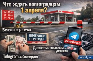 Новые законы с 1 апреля 2026, которые коснуться Волгоградцев: индексация пенсий, запрет бензина и правила переводов