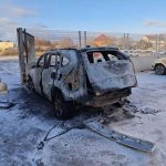 В Волгограде ночью взорвался и загорелся автомобиль на проспекте Жукова