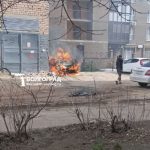 В Ворошиловском районе Волгограда сгорел автомобиль на улице Ростовской