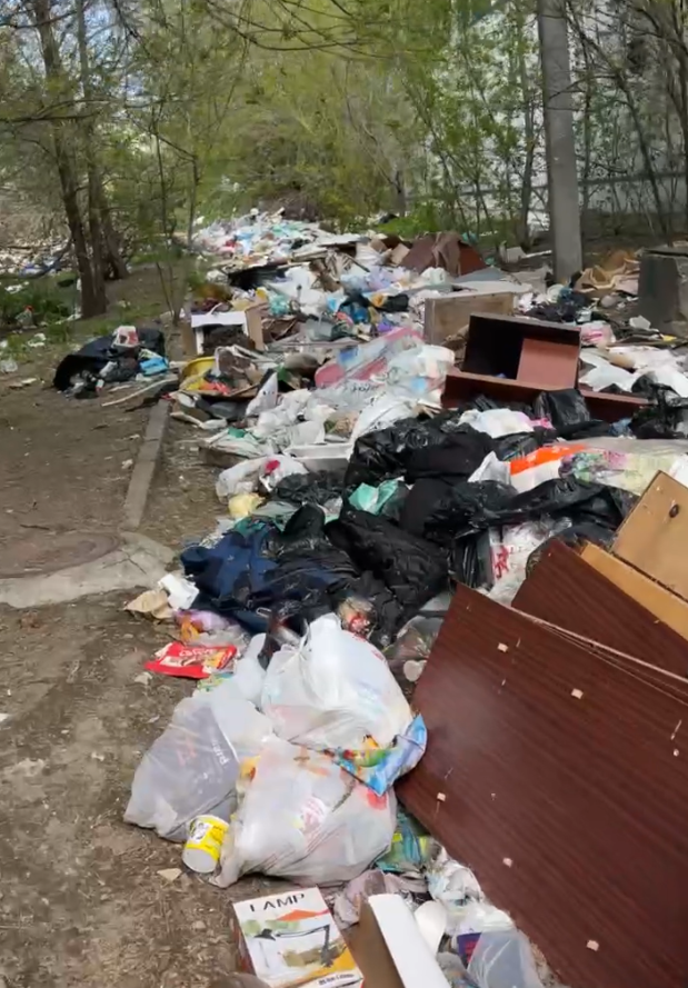 Мусор захватил дорогу: в Волгограде проезд превратился в свалку