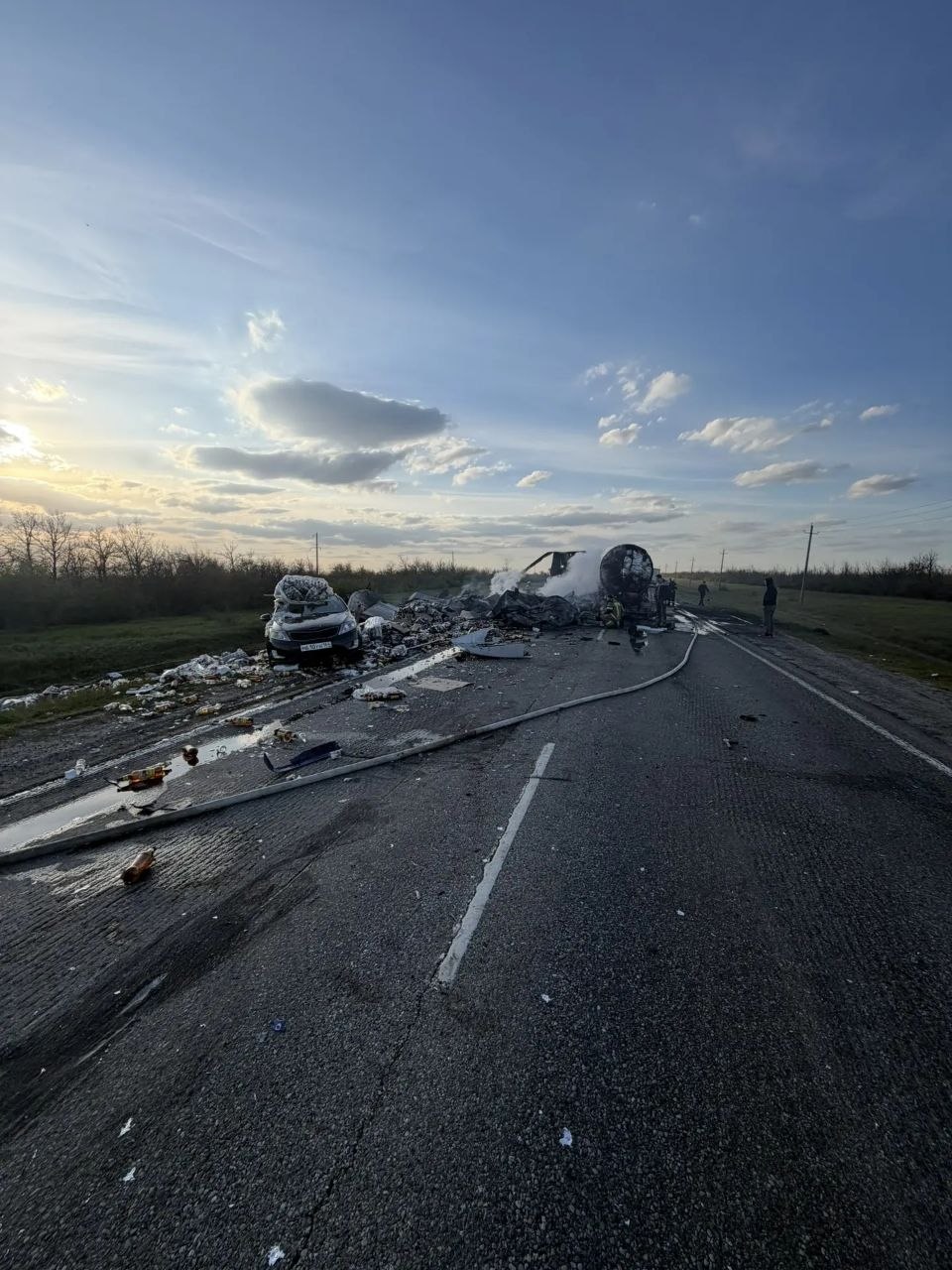 Один человек погиб в массовом ДТП с тремя фурами под Волгоградом