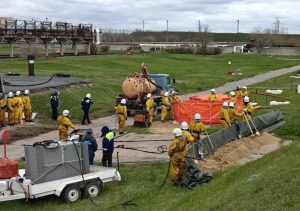 Учения по ликвидации разлива нефтепродуктов прошли в Волгоградской области