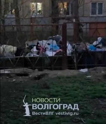В Краснооктябрьском районе Волгограда образовалась огромная свалка на Хользунова, 18а