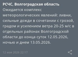 На Волгоградскую область надвигаются ливни, грозы и ветер до 25 м/с