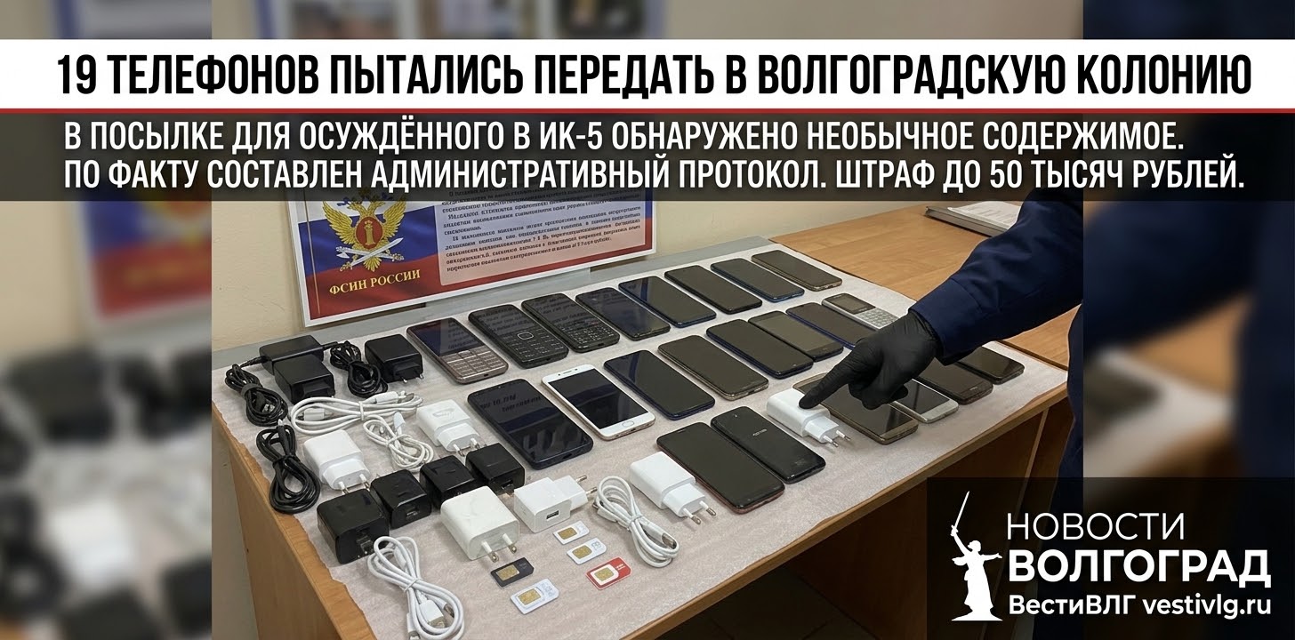 В волгоградскую колонию пытались передать сразу 19 телефонов