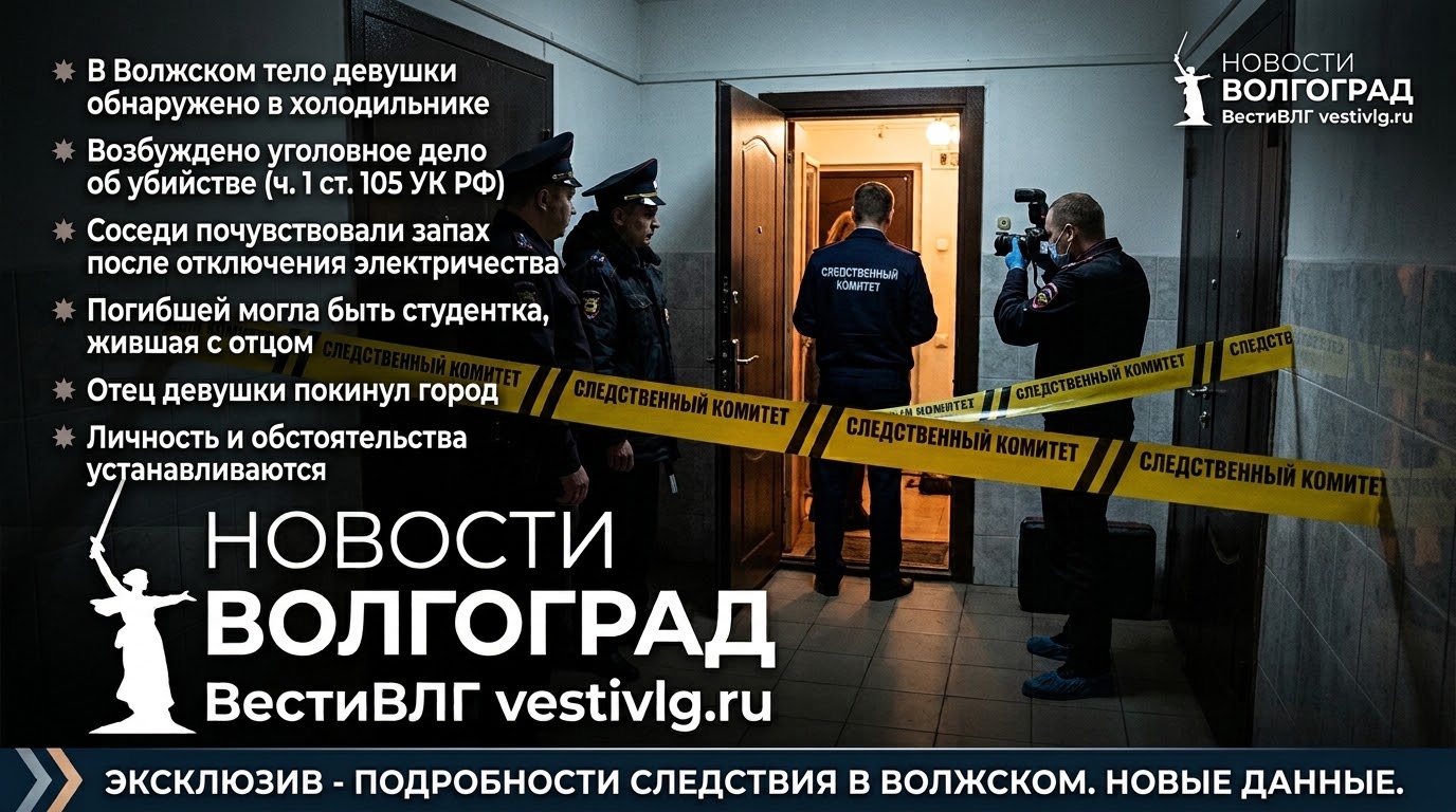 В Волжском тело девушки обнаружили в холодильнике: возбуждено дело об убийстве